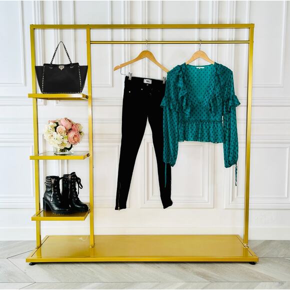 Tularosa Mabel Ruffle Top in Teal NWOT Size XS - Picture 5 of 10